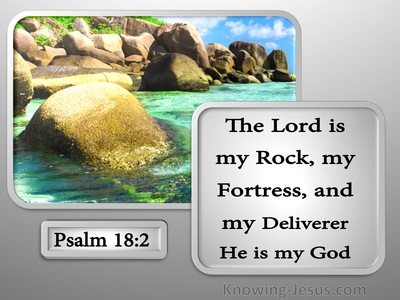Psalm 18:2 The Lord Is My Rock (silver)